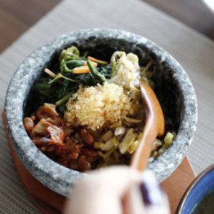 1인 직화 돌솥뚝배기+ 우드받침