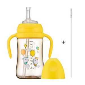 PPSU 빨대컵 240ml +빨대솔  빨대형 추형 역류방지