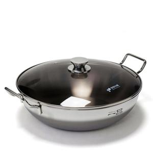 키친아트 일품 IH 통3중 궁중 전골냄비 33cm /인덕션겸용 스텐304 유리뚜껑