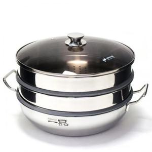 키친아트 일품 통3중 IH 3단 찜냄비 33cm 인덕션겸용 스텐304 찜기 찜솥 찜통