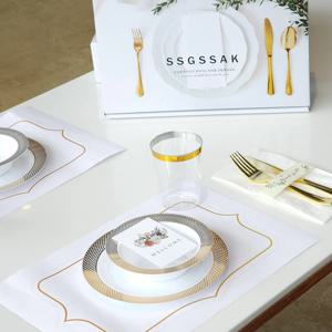 10인세트 호텔의 품격 80P 파티 다회용 원형 위생 접시 세트