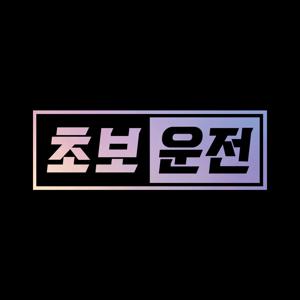 초보운전 탈부착 자석 스티커 LMCM-008 반반 뾰족