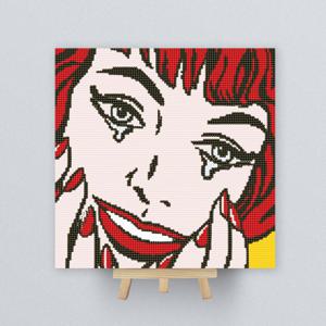 DIY종이판형 보석십자수 30x30cm 행복한눈물_종이판