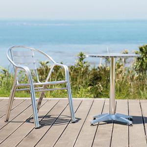 두줄 알루미늄 테라스 정원 카페 야외의자