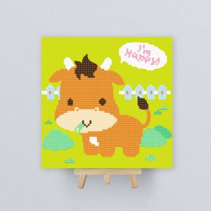 DIY종이판형 보석십자수 20x20cm 12간지_소