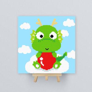 DIY종이판형 보석십자수 20x20cm 12간지_용