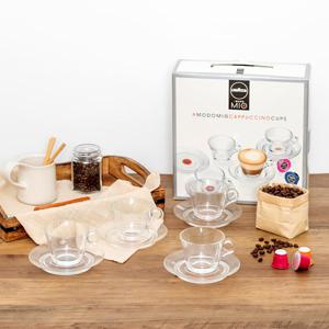 아모도미오 라바짜 카푸치노 커피잔세트 답례품 홈카페 유리잔 찻잔