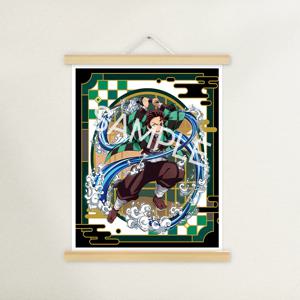 DIY행잉형 귀멸의칼날 보석십자수 40x50cm 무한열차_탄지로