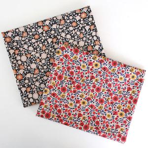 면20수 큰꽃무늬 빅플라워 한복만들기 소잉재료 빈티지 레트로원단 패브릭 천-벨벳찔레 2종