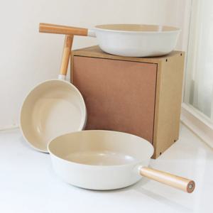 IH 우드 파스텔 세라믹 코팅 24cm 궁중팬 웍팬