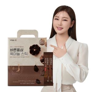 바른홍삼 흑마늘 스틱 1박스 100포 흑마늘 홍삼스틱