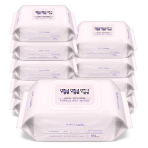 키스해링 퍼플 물티슈 캡형 100매 10팩