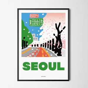 봄 서울 M 디자인 포스터 여의도