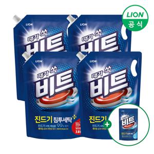 비트 진드기침투 액체세제 리필 2L X 4개+겸용300g 증정 (일반/드럼용 택1)