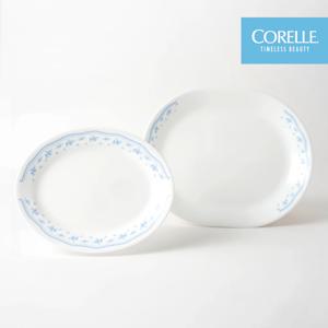 모닝블루 식기세트 2인 타원 4P