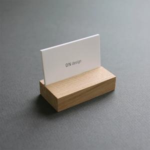 오크 원목 탁상 명함꽂이