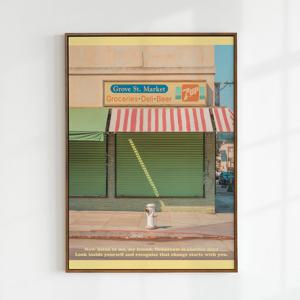 빈티지감성 키치 하이틴 유럽풍경 포스터 거리 봄 사진포스터 Butter yellow