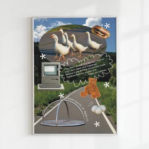 키치 하이틴 y2k 곰돌이 포스터 테디베어 귀여운 일러스트 포스터 Our taste