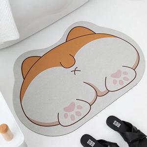 빨아쓰는 욕실 화장실 애니멀 규조토 발매트 웰시코기