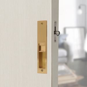 CMR DSL-284SB 무광골드 매립 매입형 오목 도어잠금장치 슬라이딩도어락