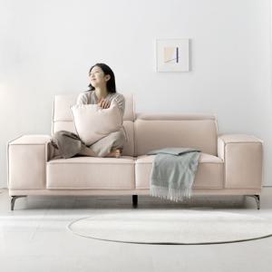 쿠폰가 288,000/ 제나 모션 헤드 아쿠아텍스 마야 패브릭 3인용 소파(쿠션증정)