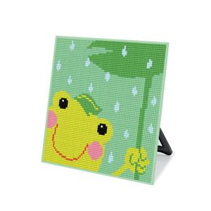 DIY 보석십자수 스탠드형 큐트 20x20cm DS01_(소)비오는날의 청개구리