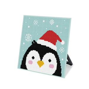 DIY 보석십자수 스탠드형 큐트 20x20cm DS34_(소)산타 펭귄