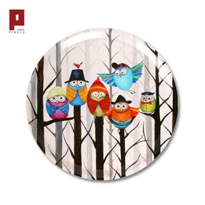 스웨덴 PIBELU 비블루 자작나무 트레이 owls(울스) 원형쟁반