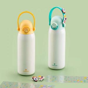 리틀럽 키즈스트랩 텀블러 500ml (지비츠2개,스티커포함)(옐로/민트)