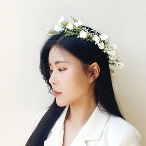 셀프웨딩 은방울꽃 조화 화관