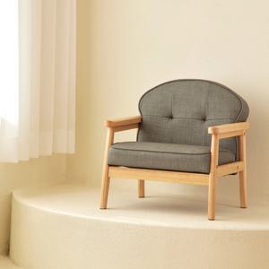 NEW 모나소파 1인_그레이 원목 키즈 유아 아기소파