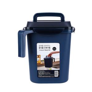음식물쓰레기통 5.1L/ 냄새없는 밀폐구조/ 음식물처리 밀폐용기 주방용품