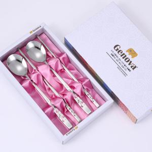 칼라 튤립 수저 선물세트 2벌/답례품/선물용/수저세트