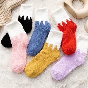 파스텔 수면양말 수족냉증 롱 수면 양말 긴 임산부 산모 산후조리 극세사 기모 보온 겨울