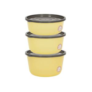 야채 신선 보관 원형 밀폐 용기 6P세트 (2.2L 2P+2.7L 2P+3.2L 2P)