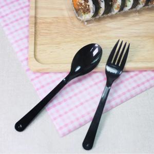 다회용 스푼 포크 10P 플라스틱 일회용 숟가락