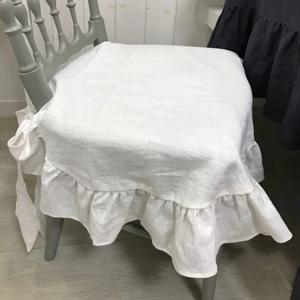 Maison de Vacances 프릴 의자커버 _화이트