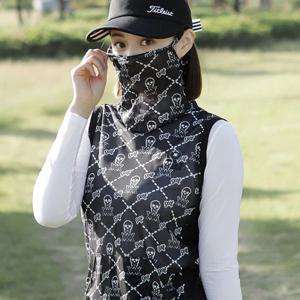 미우골프 여성 스컬 귀걸이 메쉬 조끼 MW1M504W