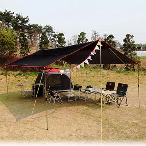 사각 방수 암막블랙코팅 렉타 타프 풀세트 립스탑