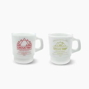 마운틴 레트로 밀크글라스 머그컵 2color