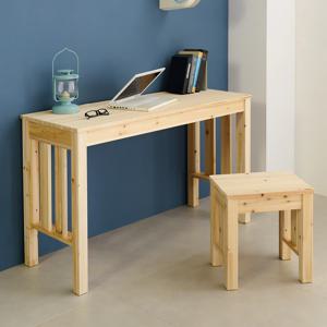 이사벨 원목 슬림 카페 바테이블 1000x450 고무나무 (도장)