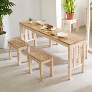 이사벨 원목 슬림 카페 바테이블 1600x450 아카시아 (도장)