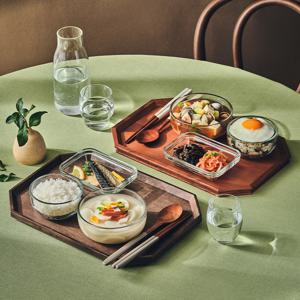 한상차림 유리 밥공기+국공기+찬기 6조 세트