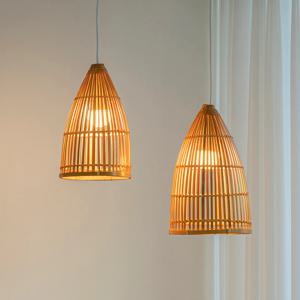 라탄 대나무 새장 조명 커버 등갓 _2size