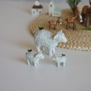 일본 장식 소품 양 마스코트 미니어처 인형-3type