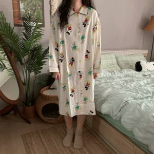 디즈니 정품 커플 쿠앤크 미키 프렌즈 잠옷 여성용 원피스