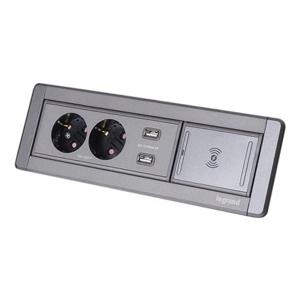 인테리어 빌트인 콘센트2구 USB2포트 무선충전 기능 매립형 팝업 콘센트
