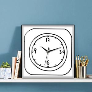 강화유리 무소음 그림 액자 벽시계 40cm 5colors