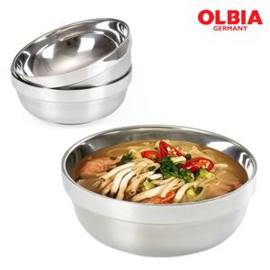 이중 스텐304 냉면기 비빔 냉면 그릇 18cm