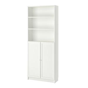 BILLY 빌리+OXBERG 옥스베리 책장+도어 와이드대형 화이트 80x30x202cm